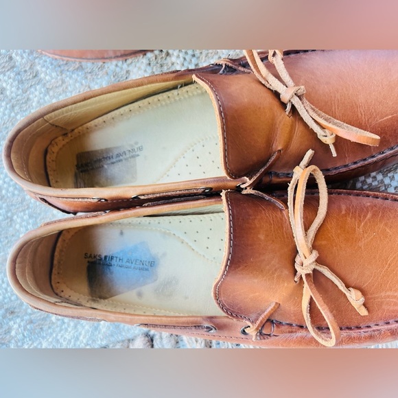 SAKS FIFTH AVENUE , Leather Loafers men’s size 13 made in Brazil - Picture 4 of 12